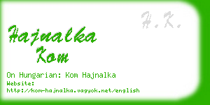 hajnalka kom business card